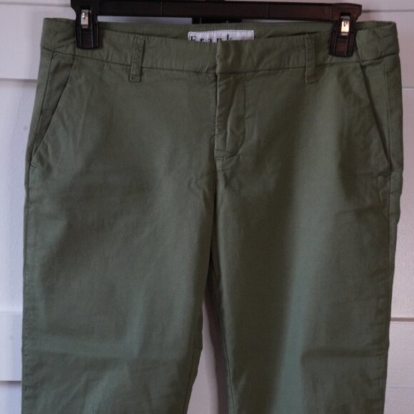 Frank & Eileen, Wicklow Chino Cropped Raw Hem Pants, Sage Green, Army, Olive - Picture 3 of 7